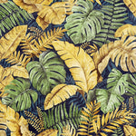 w90955101a Gorgeous exotic palm leaf in vibrant and trendy colours. Heavy wallpaper.